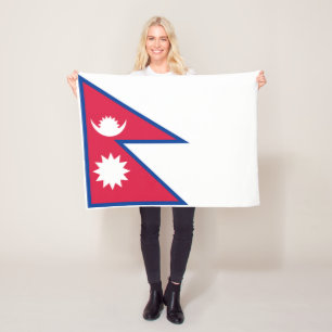 Nepal-Flagge Fleecedecke