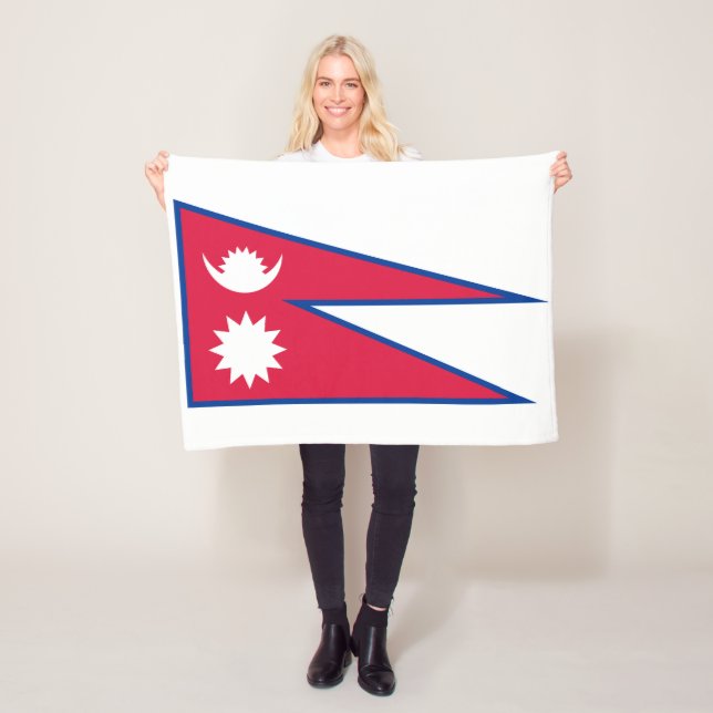 Nepal-Flagge Fleecedecke (Beispiel)