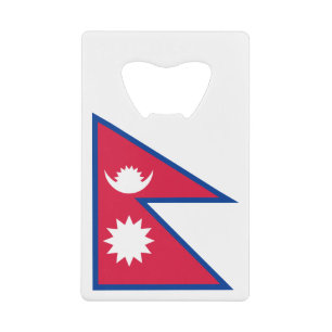 Nepal-Flagge Geldbeutel Flaschenöffner