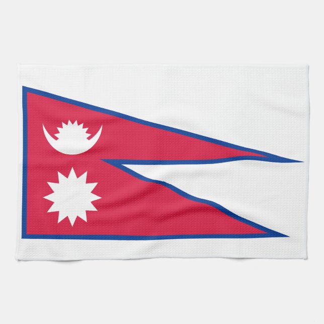 Nepal-Flagge Geschirrtuch (Horizontal)