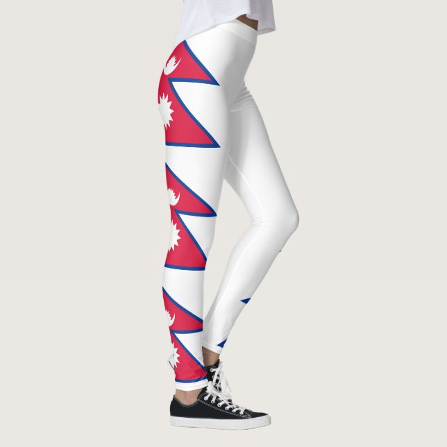 Nepal-Flagge Leggings (Rechts)
