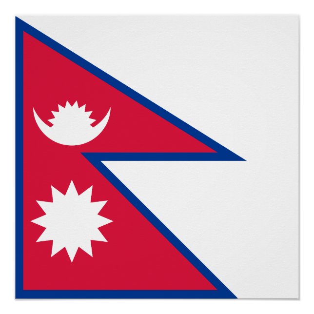 Nepal-Flagge Poster (Vorderseite)