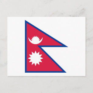 Nepal-Flagge Postkarte