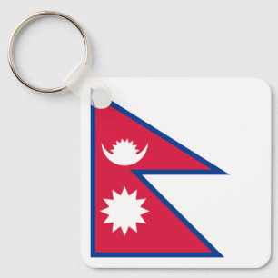 Nepal-Flagge Schlüsselanhänger