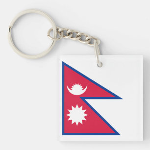 Nepal-Flagge Schlüsselanhänger