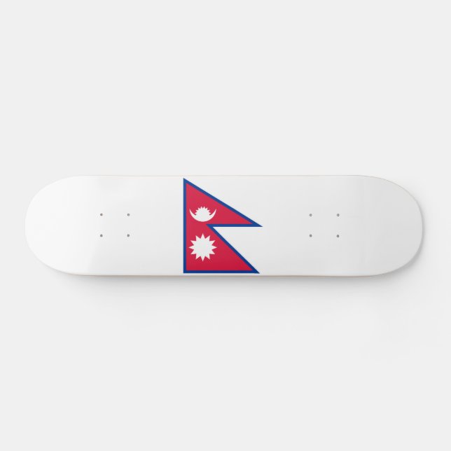 Nepal-Flagge Skateboard (Horizontal)