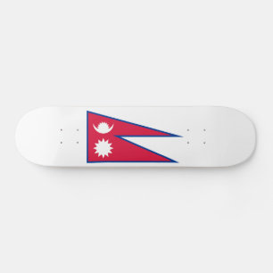 Nepal-Flagge Skateboard