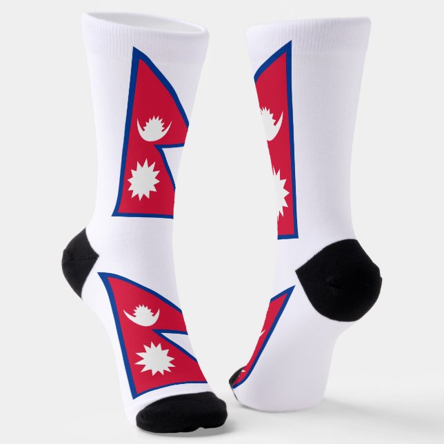 Nepal-Flagge Socken (Gewinkelt)