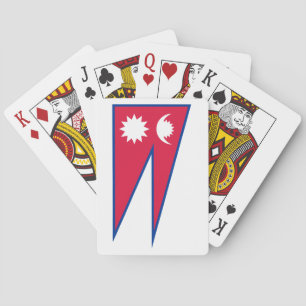 Nepal-Flagge Spielkarten