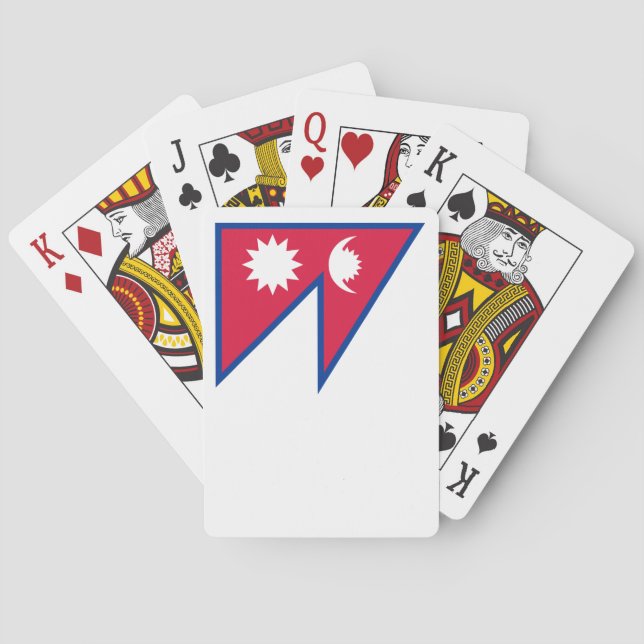 Nepal-Flagge Spielkarten (Rückseite)