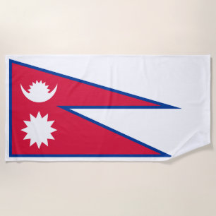 Nepal-Flagge Strandtuch