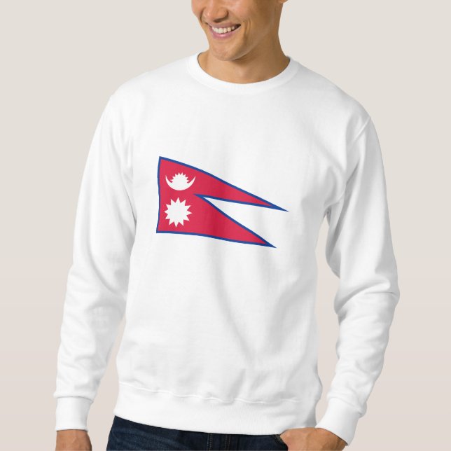 Nepal-Flagge Sweatshirt (Vorderseite)