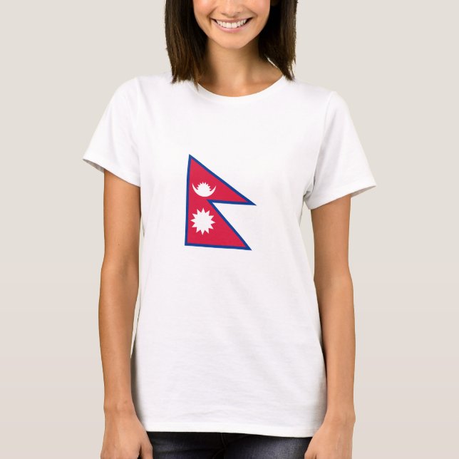 Nepal-Flagge T-Shirt (Vorderseite)