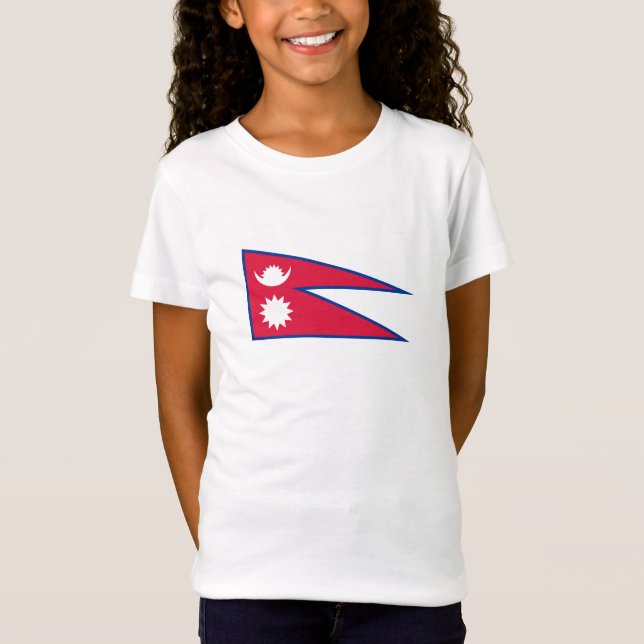Nepal-Flagge T-Shirt (Vorderseite)