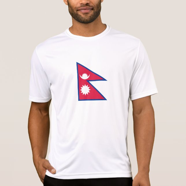 Nepal-Flagge T-Shirt (Vorderseite)