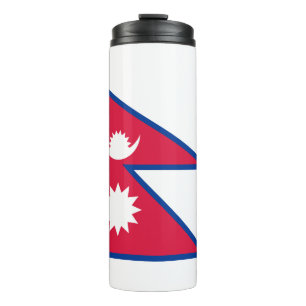 Nepal-Flagge Thermosbecher