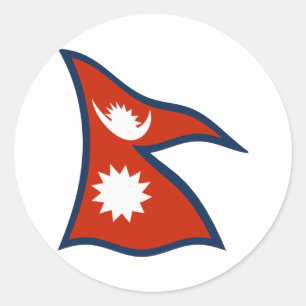Nepal Flaggen Aufkleber