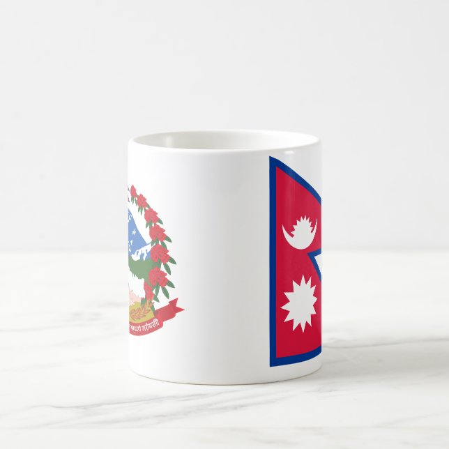 Nepal-Flaggen-Tasse Kaffeetasse (Mittel)