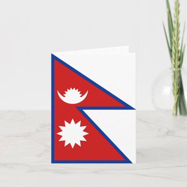 Nepal-Flaggennotecard Karte (Vorderseite)