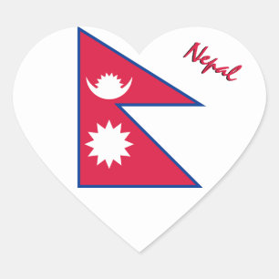 Nepal Herz Aufkleber, patriotische nepalesische Fl Herz-Aufkleber