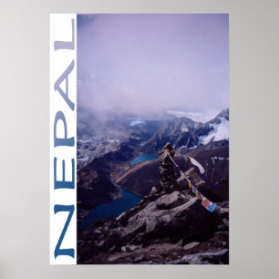 Nepal Mountain Scene Poster