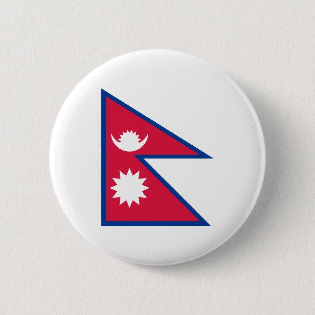Nepal - nepalesische Flagge Button (Vorderseite)