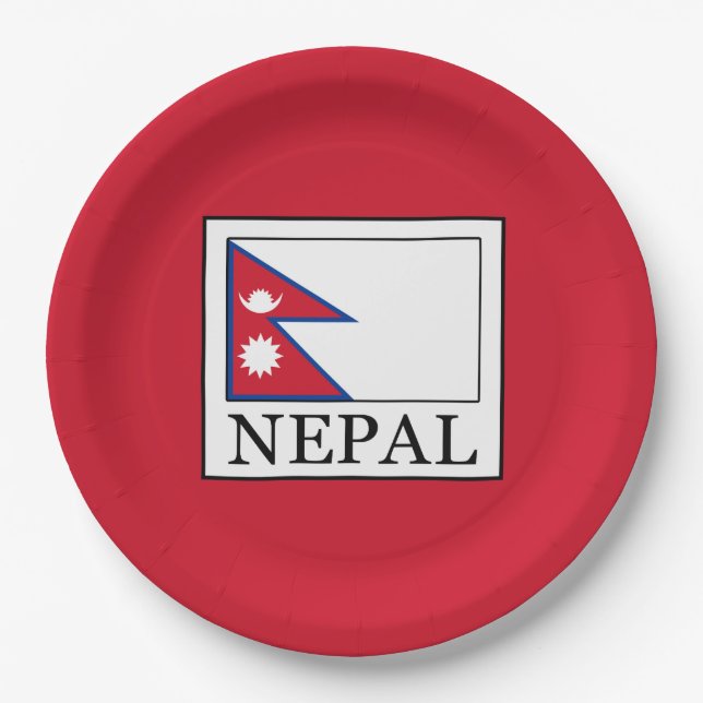 Nepal Pappteller (Vorderseite)