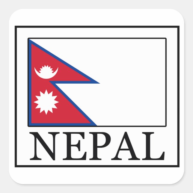 Nepal Quadratischer Aufkleber (Vorderseite)