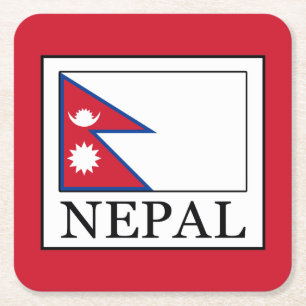 Nepal Rechteckiger Pappuntersetzer