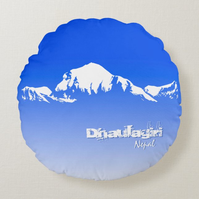 Nepal Rundes Kissen (Vorderseite)