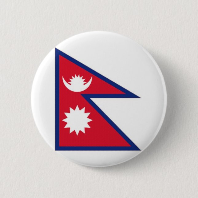 Nepal-Staatsflagge Button (Vorderseite)