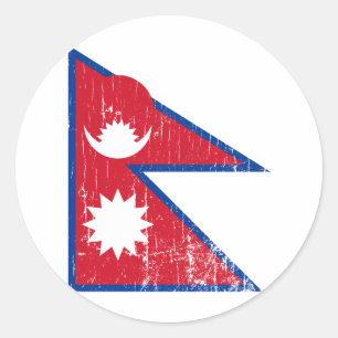 Nepal-Sticker Runder Aufkleber