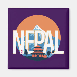 Nepal Temple Mount Everest Magnet