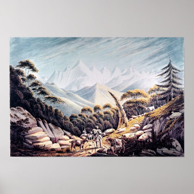 Nepalesische Herdsmen im Himalaya, 1826 Poster (Vorne)