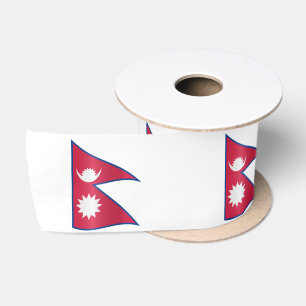 Nepalesisches Flaggenband, patriotisches Nepal Satinband