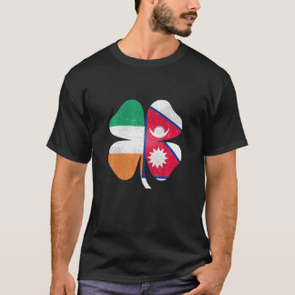Nepali Irish Kleeblatt Nepal Ireland St. Patrick's T-Shirt