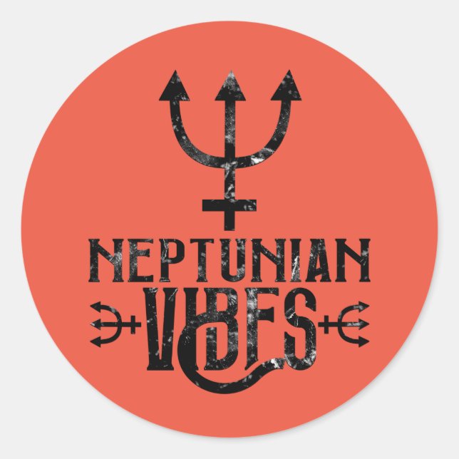 Nepheliker Vibes Esoterische Astrologie Zodiac Nep Runder Aufkleber (Vorderseite)