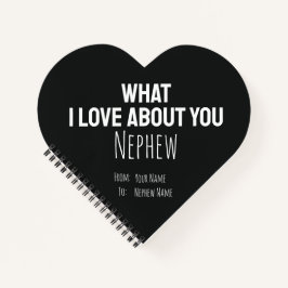 Nephew Gifts Keepsake Modern Heart For Him Notizbuch