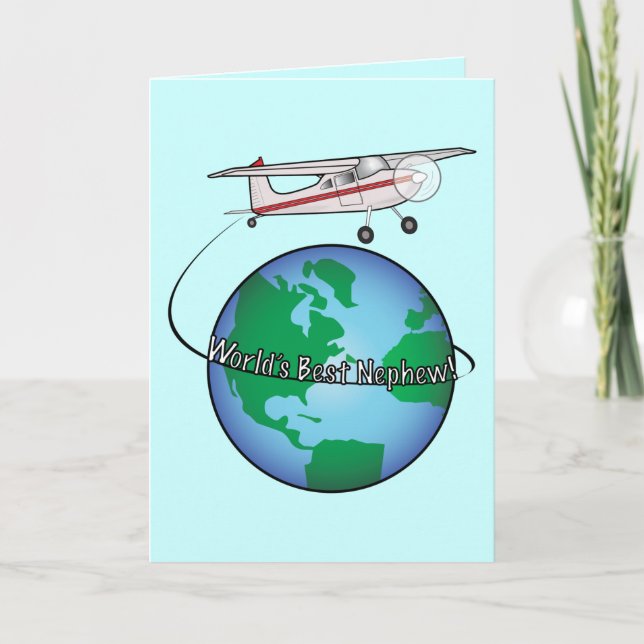 Nephew Joyeux Anniversaire avec carte d'avion (Devant)