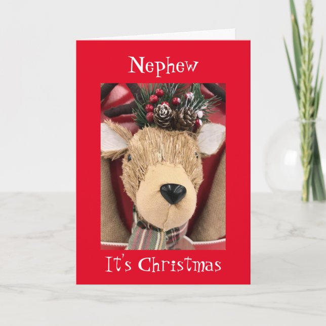 **NEPHEW** MERRY CHRISTMAS VON REINDEER KARTE (Vorderseite)