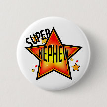 Nephew Super Star Funny Button