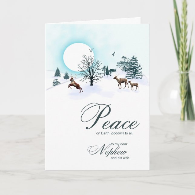 Nephew und Ehefrau, Weihnachten mit Rentieren (Vorderseite)