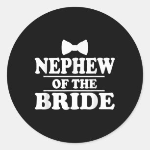 Nephew von der Braut-Hochzeitspartei Runder Aufkleber