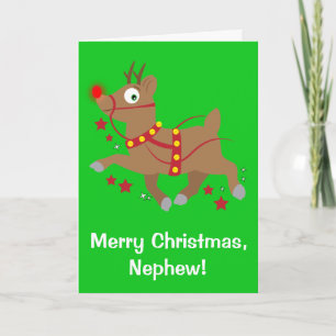 Nephew Weihnachten mit Rot-Nasen-Rentier