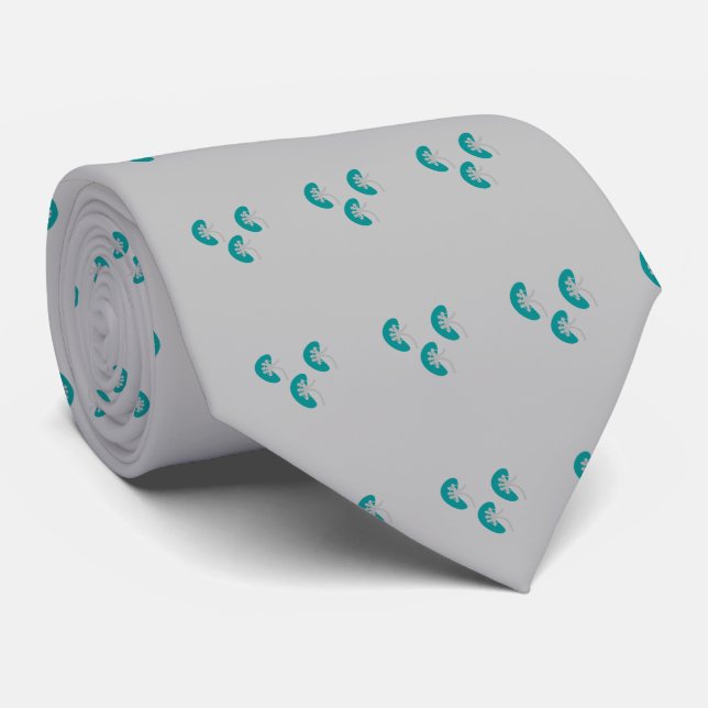 Nephrologe Künstlerisch Kidneys grau Neck Tie Krawatte (Gerollt)