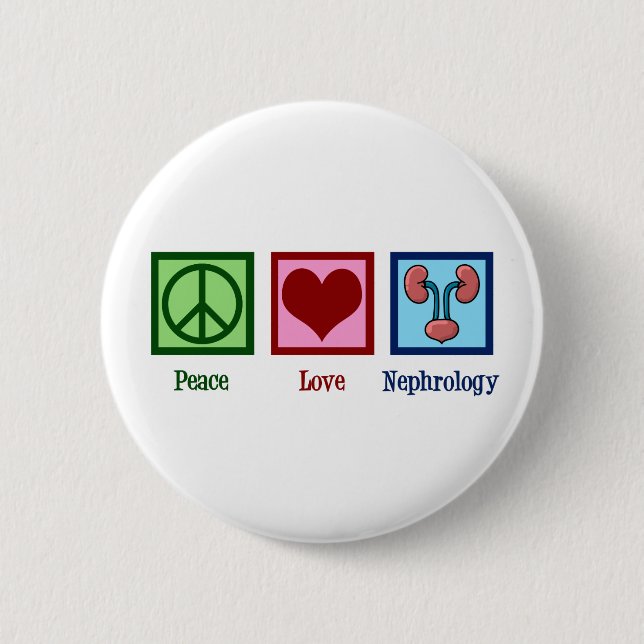 Nephrologe Peace Liebe Nephrology Office Button (Vorderseite)