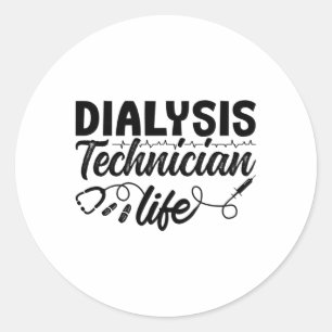 Nephrologie Dialyse Nurse Dialyse Technisches Lebe Runder Aufkleber
