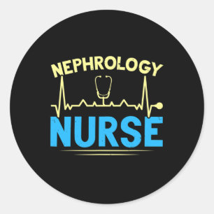 Nephrologie Nurse Dialyse Nurse Medical Niere Dis Runder Aufkleber