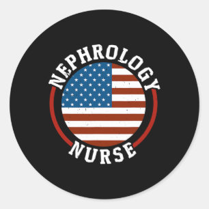 Nephrologie Nurse Dialyse Nurse Medical Niere Dis Runder Aufkleber
