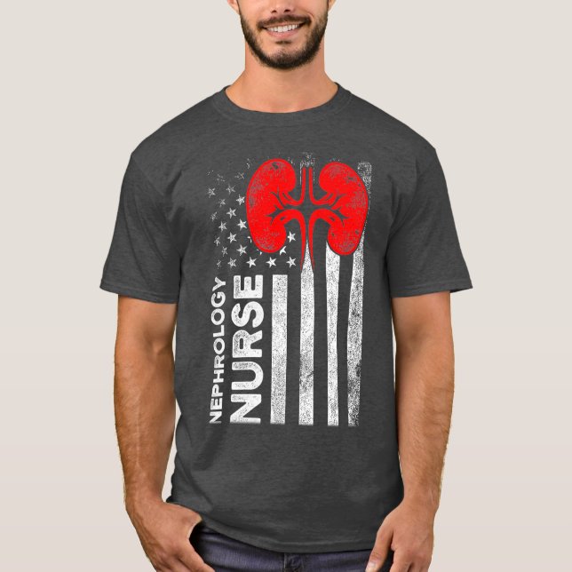 Nephrologie Nurse Dot Nierendialyse Pflege T-Shirt (Vorderseite)